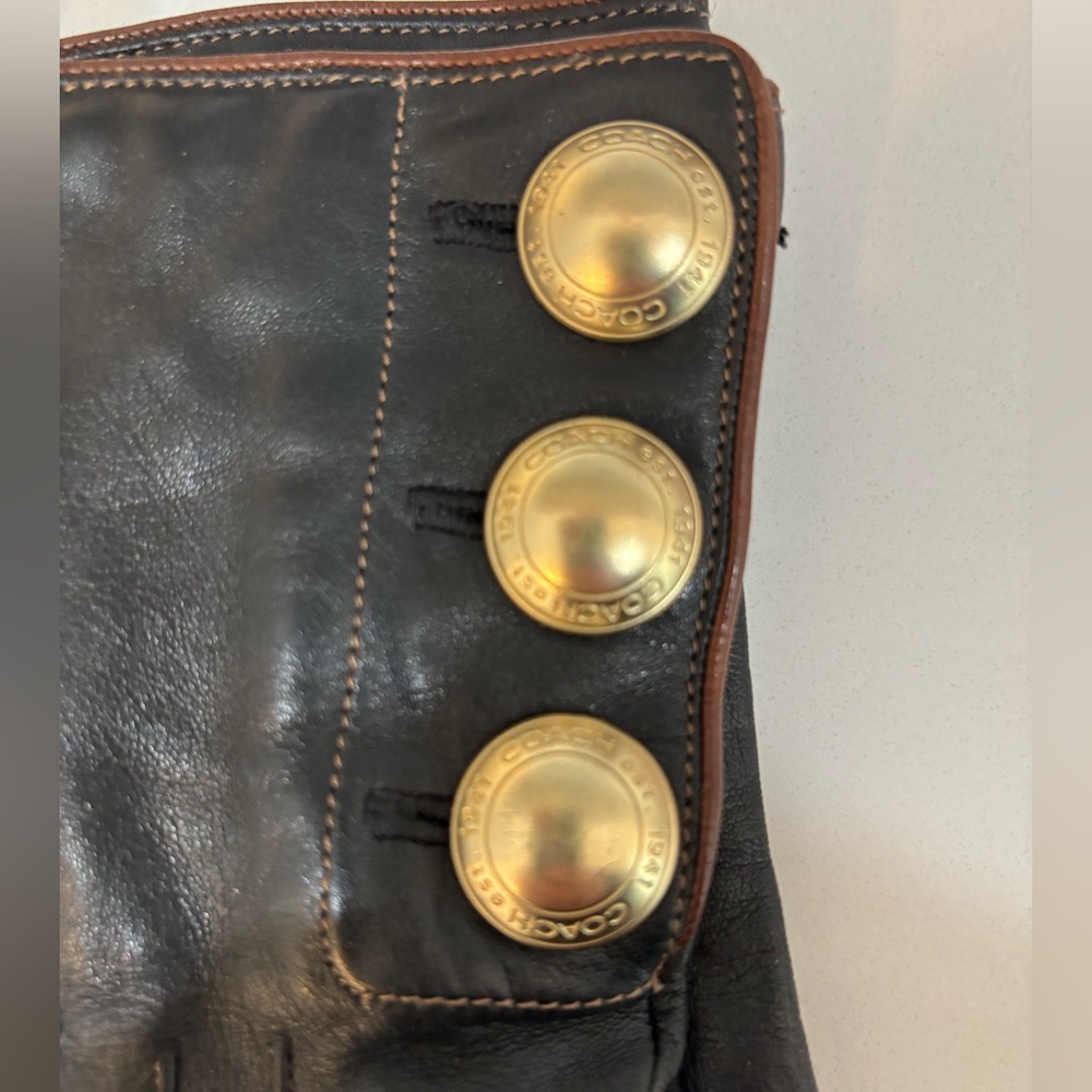 Coach leather/cashmere lined gloves size 7.5 - Picture 6 of 6